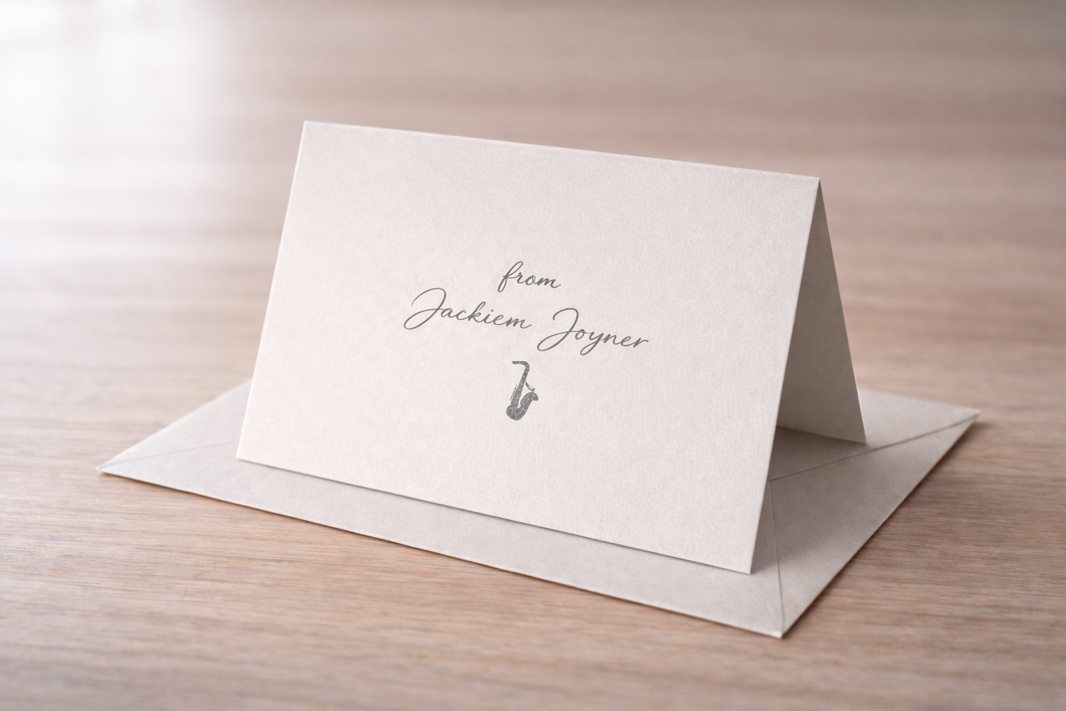 Personalized Note from Jackiem